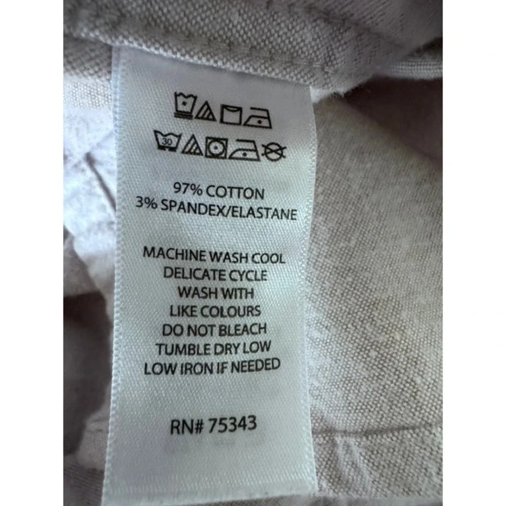 Daniel Hechter Paris Mens L Long Sleeve Button Down Gray Cotton Blend Flannel